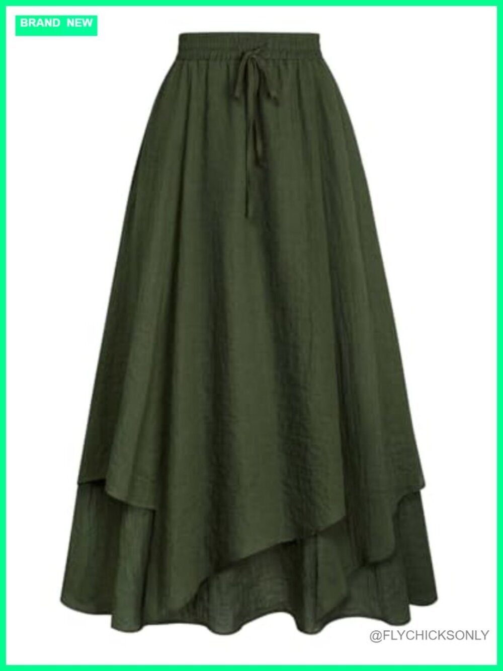 Renaissance Maxi Skirt A-Line Layered Double Layer Flowy